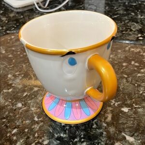 Disney White Ceramic Mug with Blue Logo